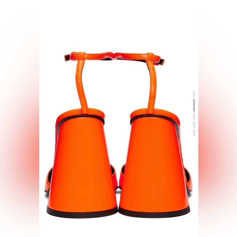The Attico , orange Luz Heels, size 7,5, pristine, with dust bag and box.
